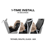 Cybex Callisto G 360 SafeLock one-time installation: tether, route, click and go