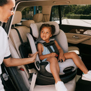 Child buckled into the Cybex Callisto G 360 Select car seat