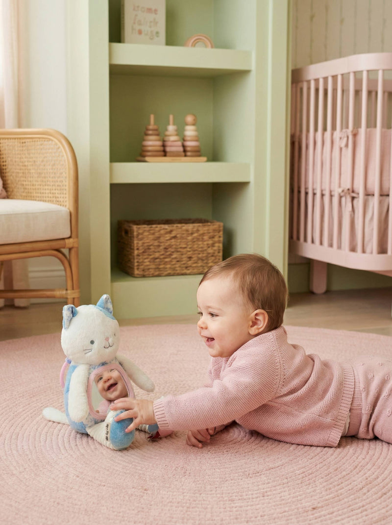 Itzy Ritzy |  Itzy Bitzy Mirror™ Sensory Tummy Time Mirror | Kitty