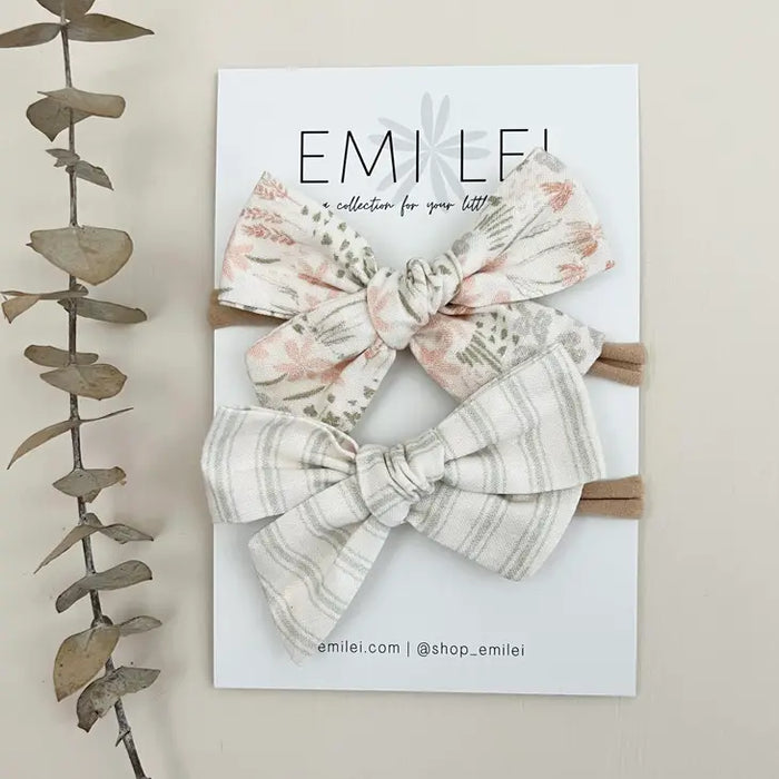 Emi Lei | Sunburst Floral Capsule - Nylon Headband Bow Set