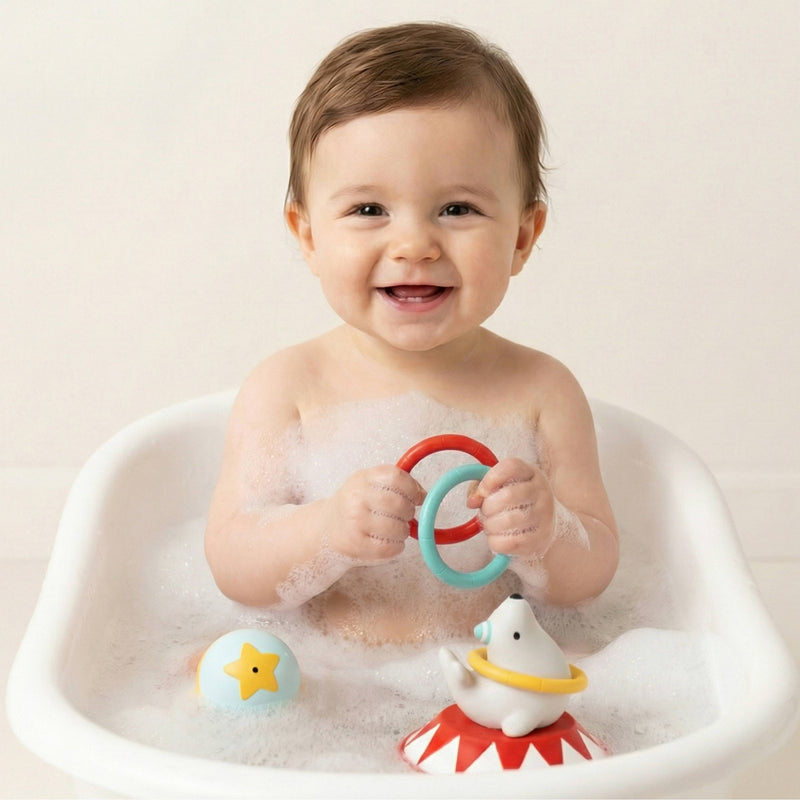 Itzy Ritzy | Itzy Ring Toss™ Bath Toy Set | Circus