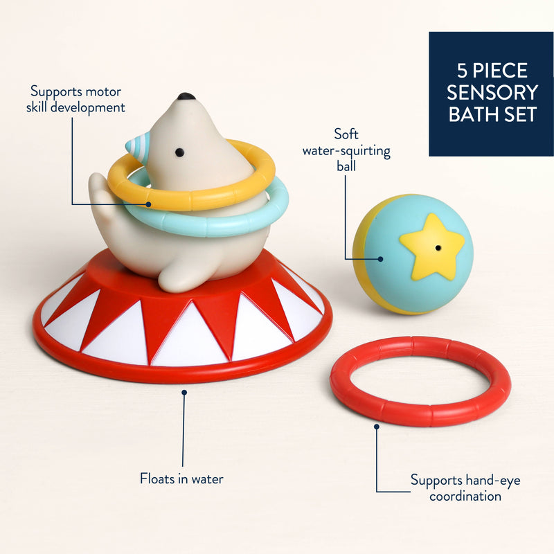 Itzy Ritzy | Itzy Ring Toss™ Bath Toy Set | Circus