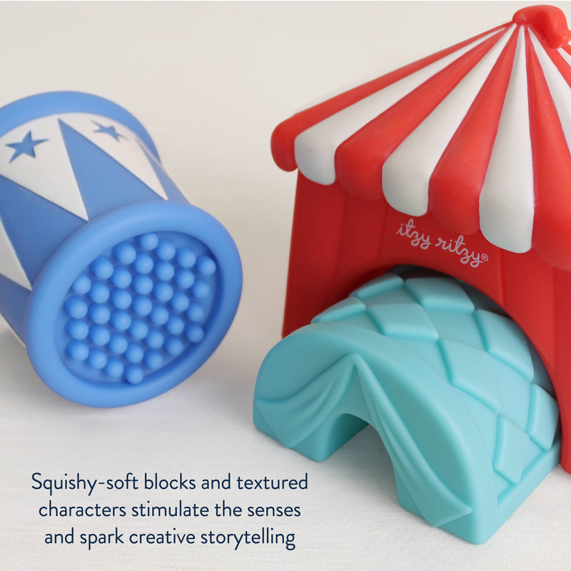 Itzy Ritzy | Itzy Blocks™ Sensory Blocks Set | Circus