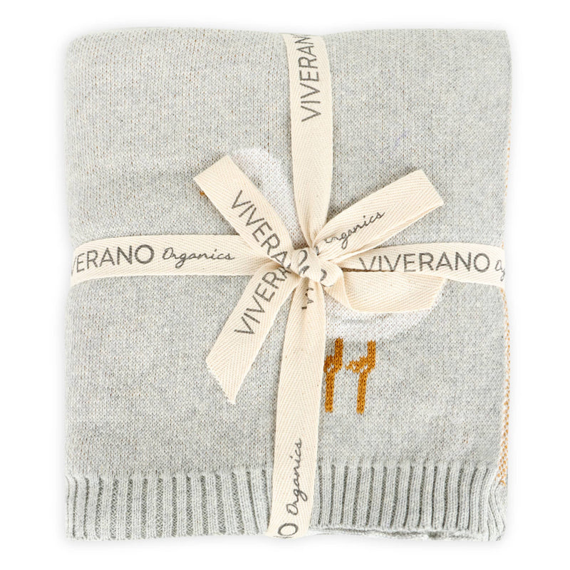Viverano Organics | Organic Jacquard Knit Baby Blanket | Duck Waddle