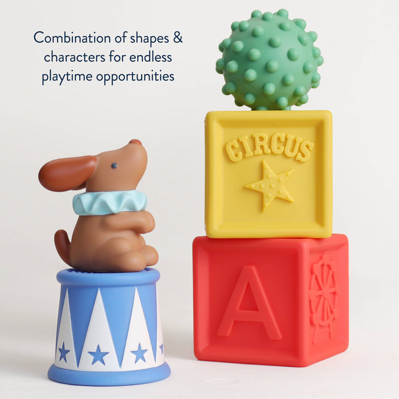 Itzy Ritzy | Itzy Blocks™ Sensory Blocks Set | Circus