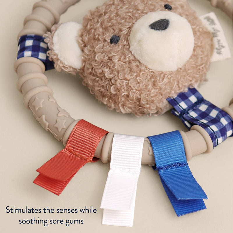 Itzy Ritzy | Itzy Ring Pal™ Teething Ring with Plush Character | Bear