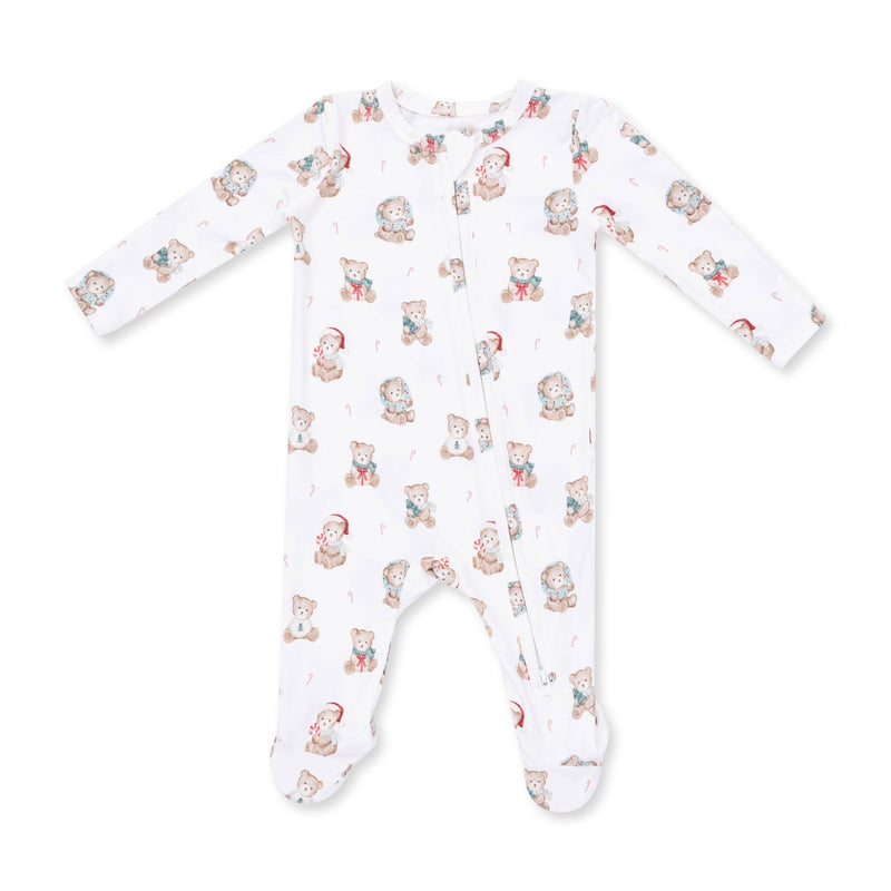 Angel Dear | 2 Way Zipper Footie | Christmas Teddy Bears