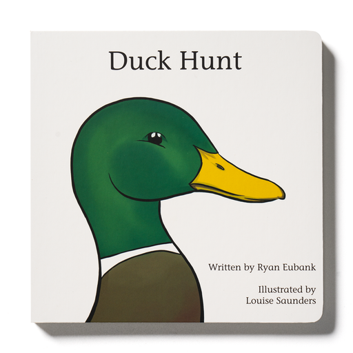 Explore the Outdoors Duck Hunt baby board book cover with a mallard drake