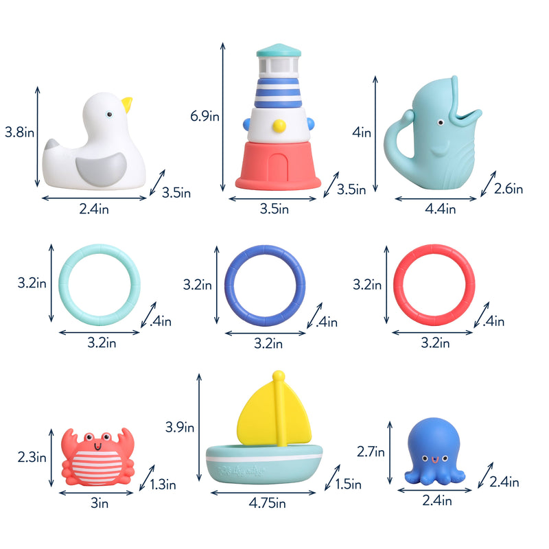 Itzy Ritzy | Seaside Splash Gift Set™ Bath + Water Toy