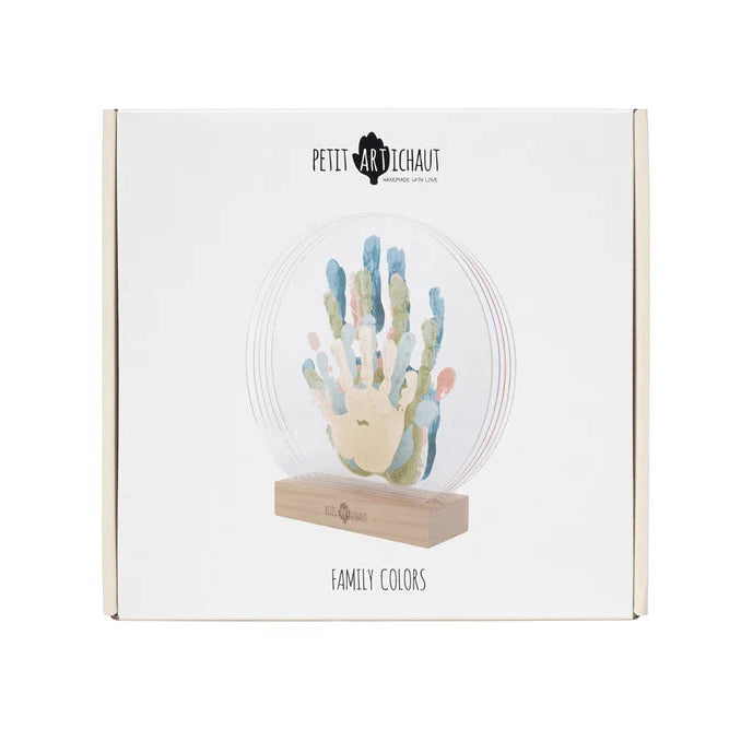 Decorative item with handprint design on a white background