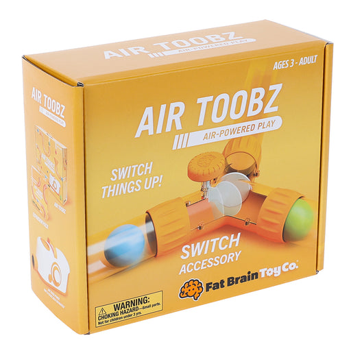 Box of Air Toobz toy set with colorful toy figures on a white background