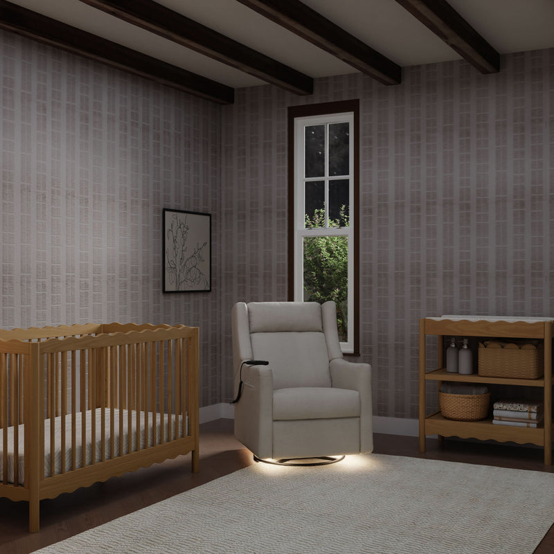 Babyletto Kiwi Deluxe Power Recliner & Swivel Glider with Heat and Massage