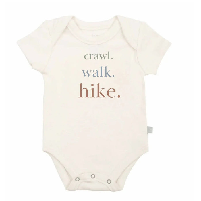 Finn + Emma | Organic Graphic Bodysuit | Crawl. Walk. Hike.