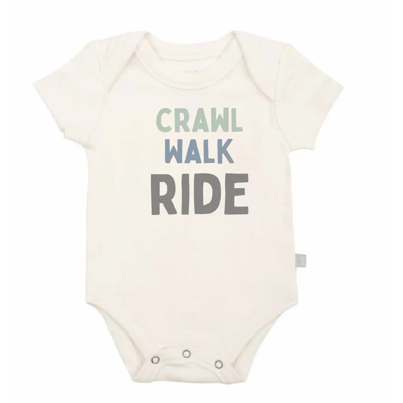Finn + Emma | Organic Graphic Bodysuit | Crawl. Walk. Ride.