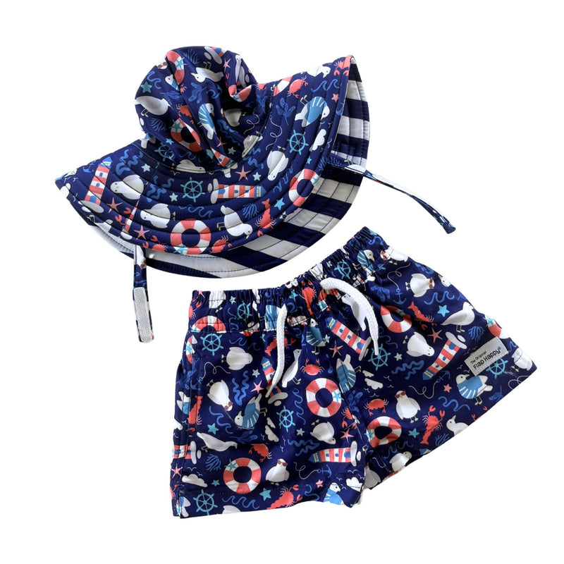 Flap Happy | Kids UPF50+ Summer Splash Swim Hat | Seagull Shores