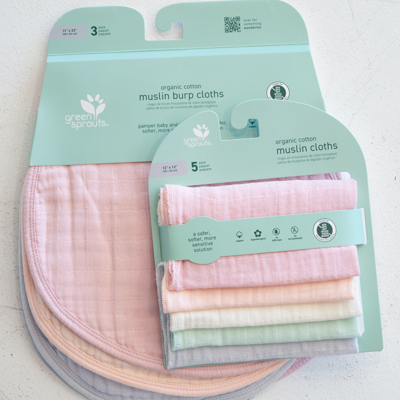 Green Sprouts | Organic Cotton Muslin Cloths (5 pack)