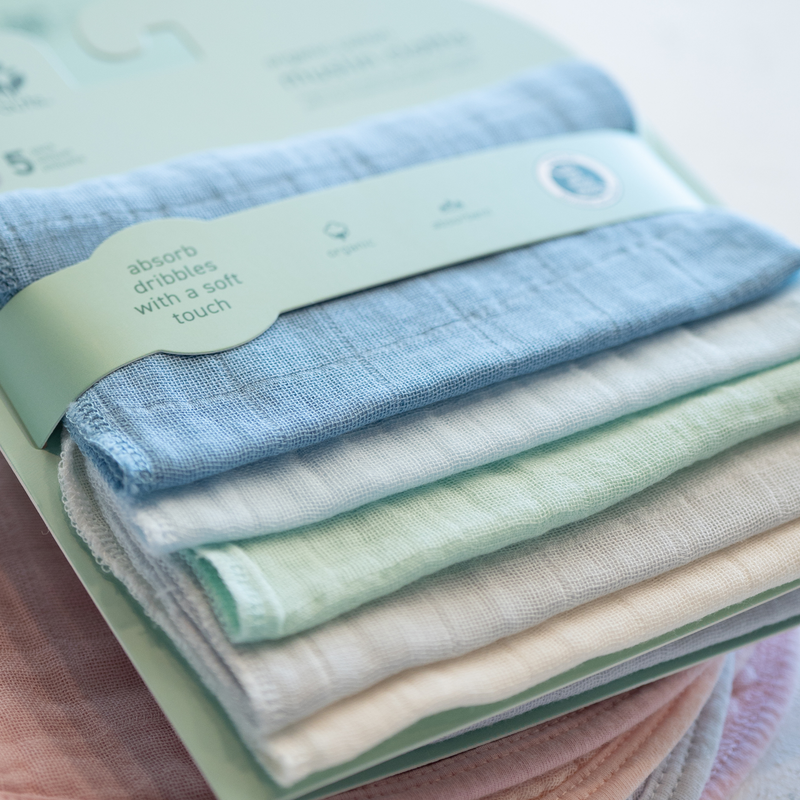 Green Sprouts | Organic Cotton Muslin Cloths (5 pack)