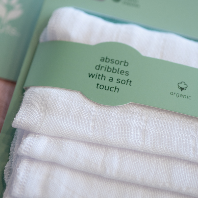 Green Sprouts | Organic Cotton Muslin Cloths (5 pack)