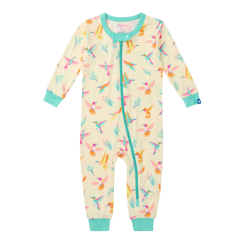 Hatley | Bamboo Coverall | Springtime Hummingbirds