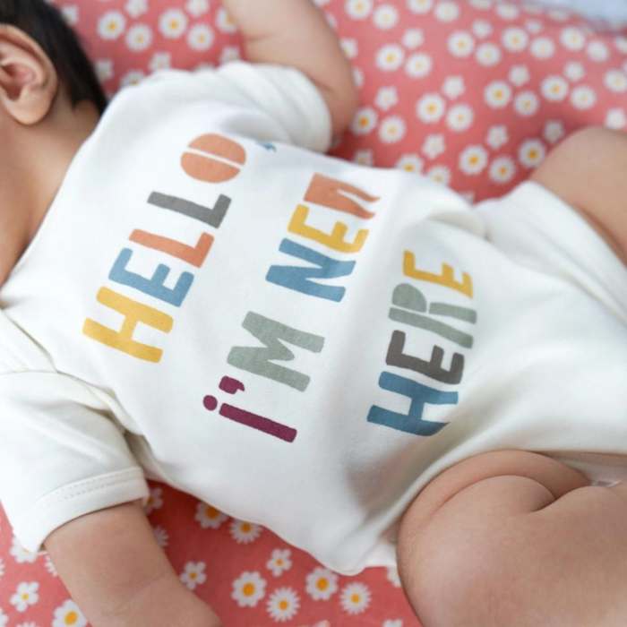 Emerson and Friends | Hello I'm New Here Cotton Onesie