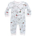 Heyward House boys long sleeve Playtime Romper in Reindeer in Training print on white background