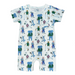 Heyward House boys short sleeve Playtime Romper in Athletic Animal Club print on white background