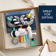 Itzy Ritzy spiral activity toy shown in gift-ready packaging