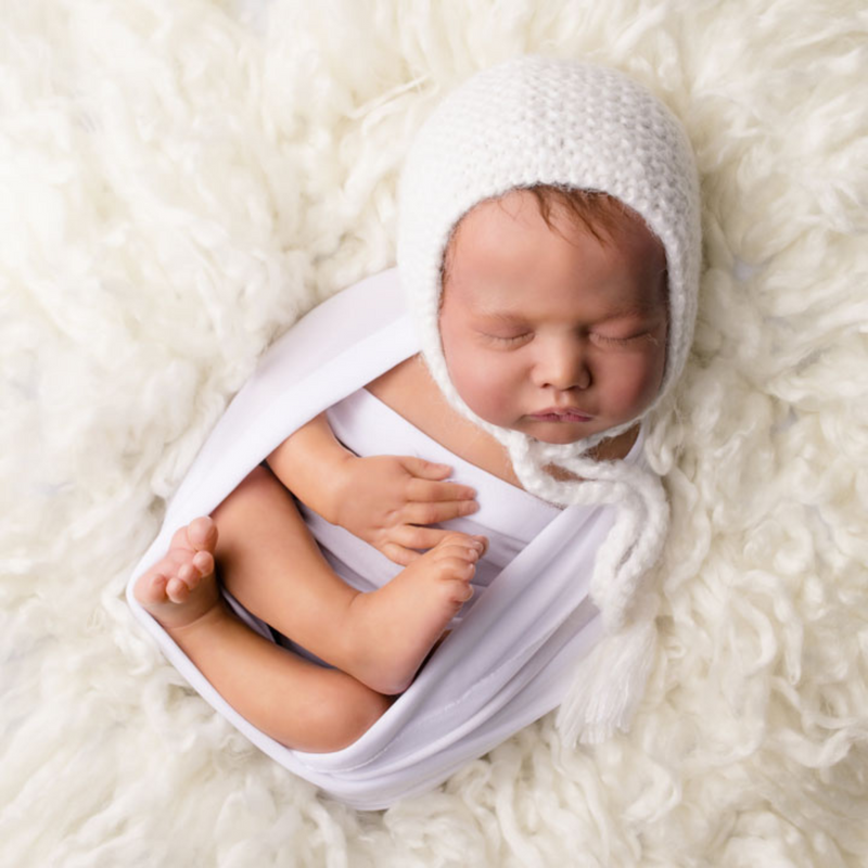 Huggalugs | Newborn Angora Knit Bonnet