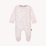 Magnetic Me Sweeter Than Hunny pink ruffle modal footie for babies