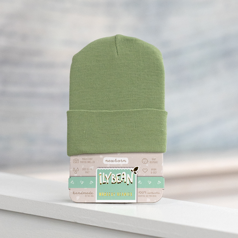 Ilybean | Newborn Beanie | Solid Sage Green