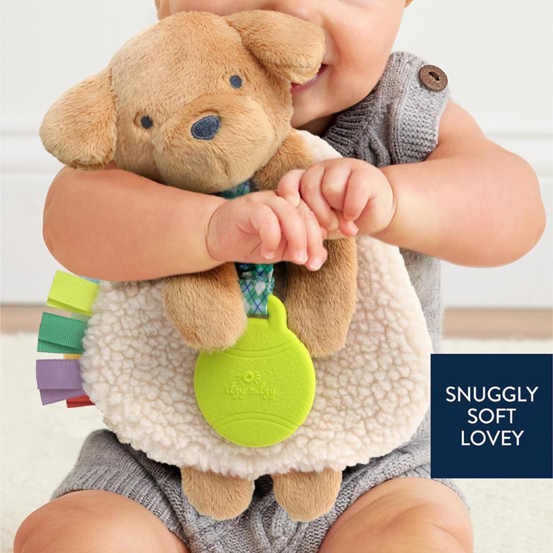 Itzy Lovey | Lovey Plush with Teether | Trevor the Puppy