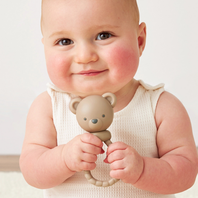 Itzy Ritzy | Bear Sweetie Rattle and Silicone Teether