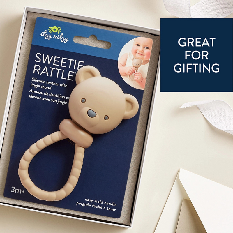 Itzy Ritzy | Bear Sweetie Rattle and Silicone Teether