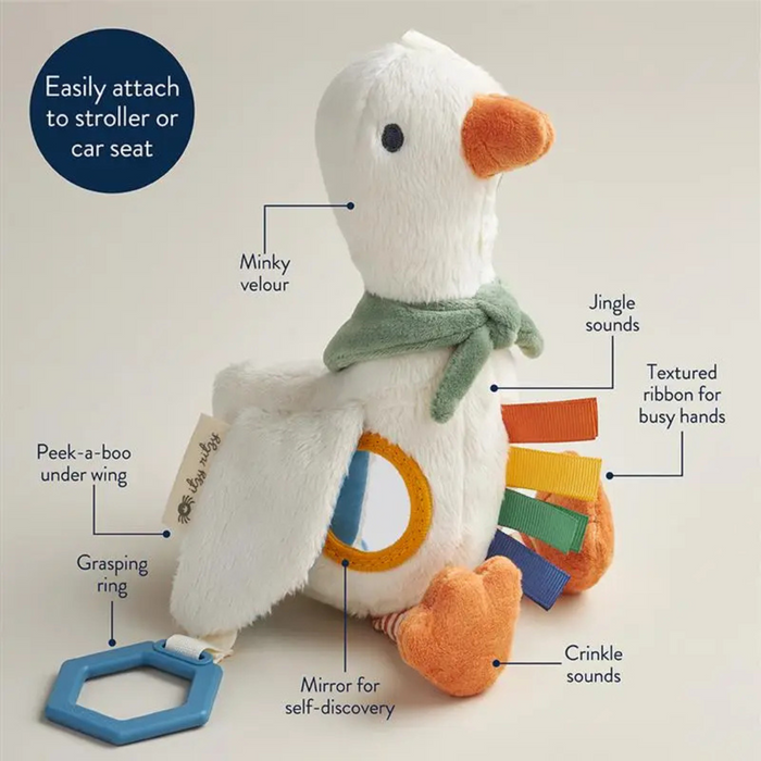 Itzy Ritzy | Bitzy Traveler Developmental Sensory Toy | Goose