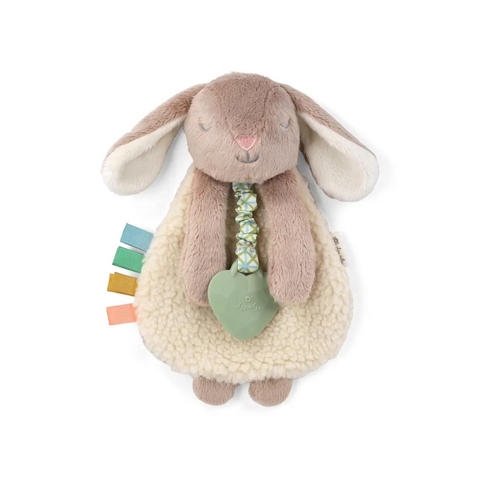 Itzy Lovey Plush with Teether | Taupe Bunny