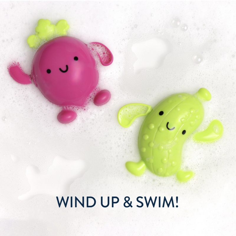 Itzy Ritzy | Silly Swimmers Bath Set | Veggies