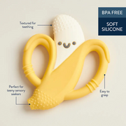 Chew Crew silicone teether showing dual easy-grip handles
