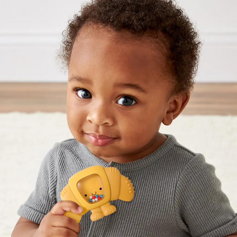 Itzy Ritzy | Sweetie Shake Plus Rattle & Teether | Croissant
