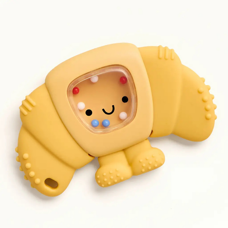 Itzy Ritzy | Sweetie Shake Plus Rattle & Teether | Croissant