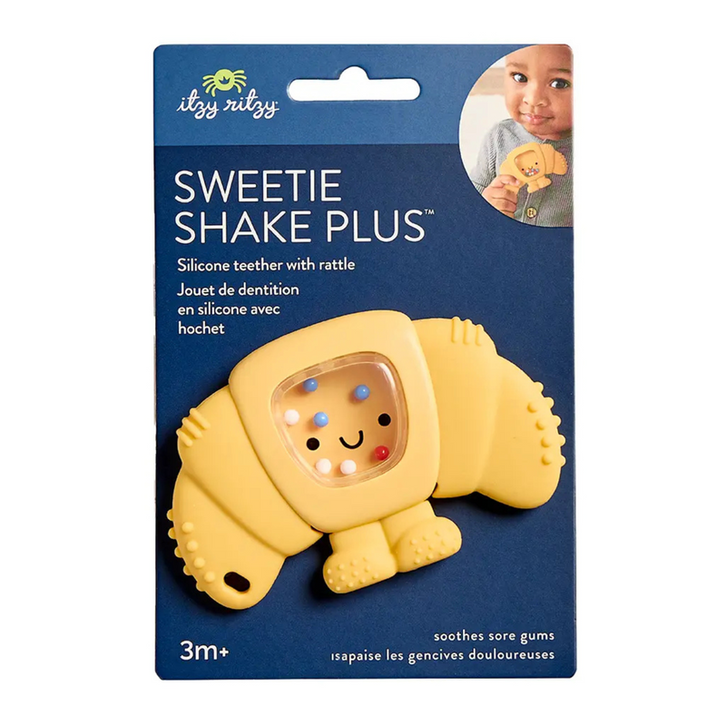 Itzy Ritzy | Sweetie Shake Plus Rattle & Teether | Croissant