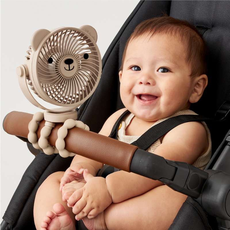 Itzy Ritzy | Itzy Breeze 3-Speed Stroller Fan | Taupe