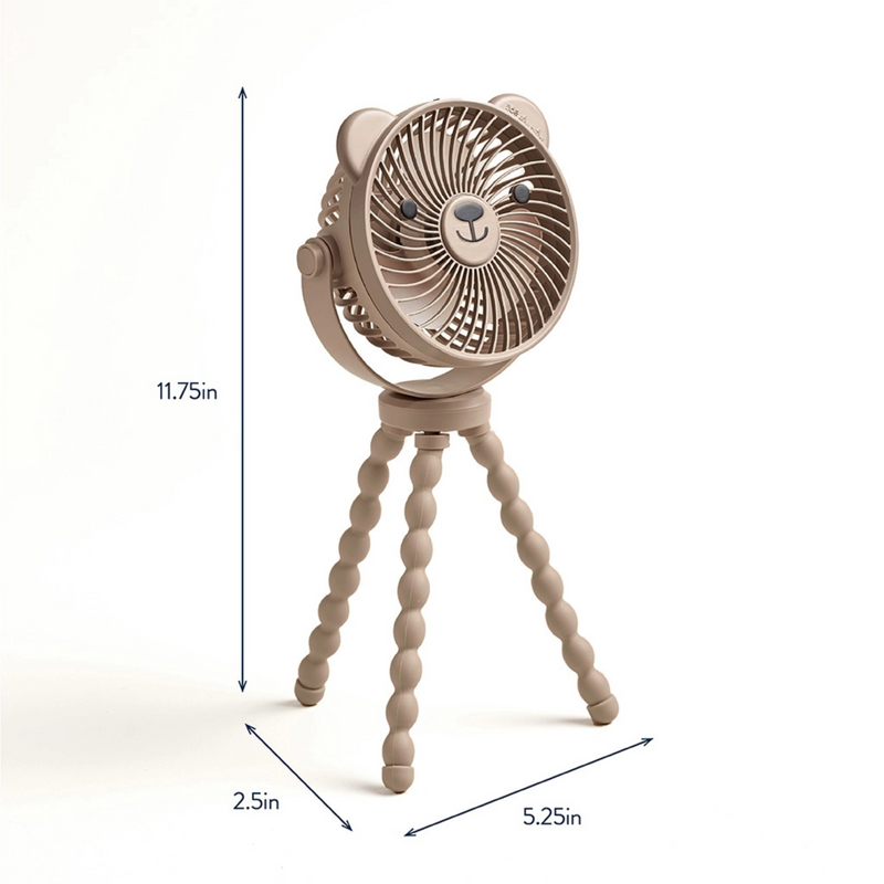 Itzy Ritzy | Itzy Breeze 3-Speed Stroller Fan | Taupe