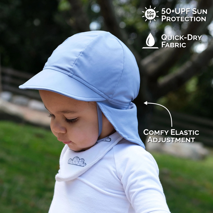 Jan & Jul | Sun Soft UV Baby Cap | Blue Grey