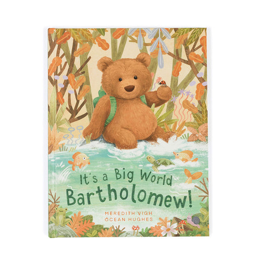 big world bartholomew hardcover book with bear in river cover art
