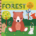 Cover of Jigsaw Jumble Forest showing an illustrated bear surrounded by forest animals including a deer, fox, bird, and rabbit