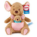 Disney GUND Oh So Snuggly Kanga with removable Roo plush on white background