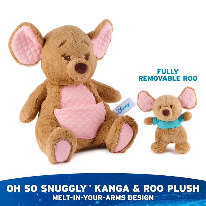 Kanga plush with removable Roo shown beside the pouch