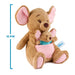 Kanga and Roo plush with height marker showing 12.5 inches