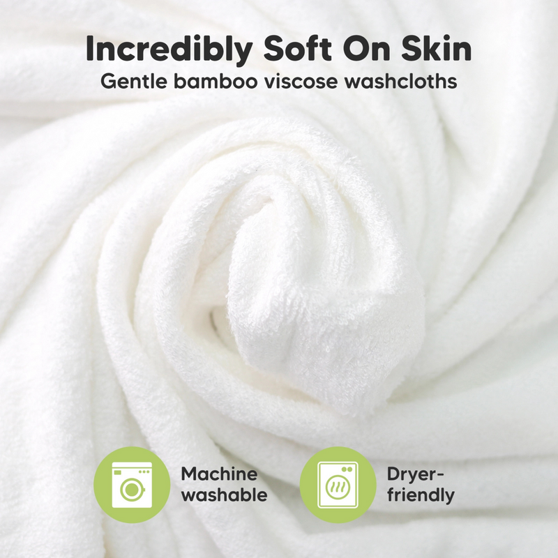 KeaBabies | Baby Washcloths | White