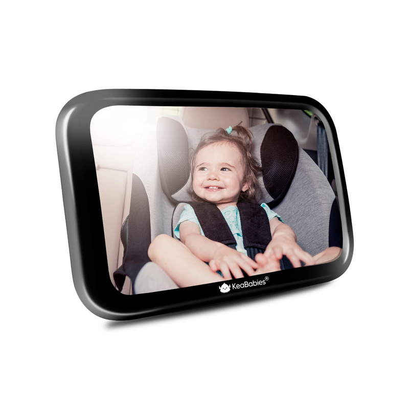 KeaBabies | Car Seat Mirror | Large | Sleek Black